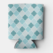 Blue Moroccan Trellis, Latticework, Quatrefoil Blikjeskoeler (Voorkant)