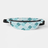 Blue Moroccan Trellis, Latticework, Quatrefoil Heuptasje (Voorkant)