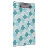 Blue Moroccan Trellis, Latticework, Quatrefoil Klembord (Rechts)