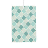 Blue Moroccan Trellis, Latticework, Quatrefoil Luchtverfrisser (Voorkant)