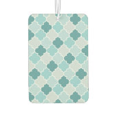 Blue Moroccan Trellis, Latticework, Quatrefoil Luchtverfrisser (Achterkant)