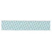 Blue Moroccan Trellis, Latticework, Quatrefoil Medium Tafelloper (Horizontaal)