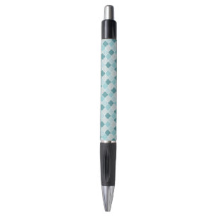 Blue Moroccan Trellis, Latticework, Quatrefoil Pen