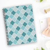 Blue Moroccan Trellis, Latticework, Quatrefoil Planner