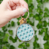 Blue Moroccan Trellis, Latticework, Quatrefoil Sleutelhanger (Hand)