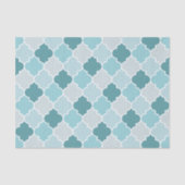 Blue Moroccan Trellis, Latticework, Quatrefoil Tissuepapier (Voorkant)