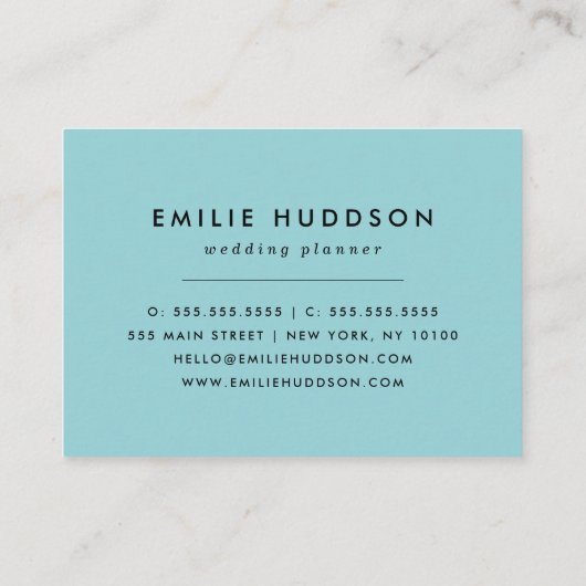 Blue Moroccan Trellis, Latticework, Quatrefoil Visitekaartje (Achterkant)