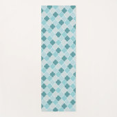 Blue Moroccan Trellis, Latticework, Quatrefoil Yogamat (Voorkant)