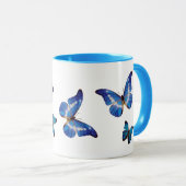 Blue Morpho Butterflies Coffee Mok (Voorkant rechts)