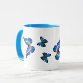 Blue Morpho Butterflies Coffee Mok (Voorkant links)