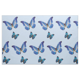 Blue Morpho Butterflies Fabric Stof