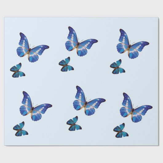 Blue Morpho Butterflies Gift Wrap Cadeaupapier (Vlak)