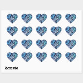 Blue Morpho Butterflies Hart Sticker (Vel)