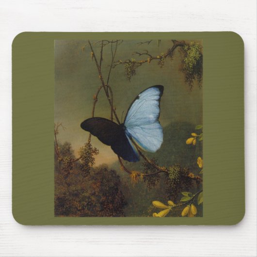 Blue Morpho Butterfly 1865 Spring Personalize Art Muismat (Voorkant)