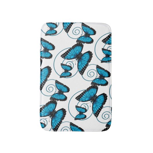 Blue Morpho Butterfly Badmat (Voorkant Verticaal)