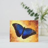 Blue Morpho Butterfly Briefkaart (Staand voorkant)