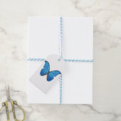 Blue Morpho Butterfly Cadeaulabel (Met Touw)