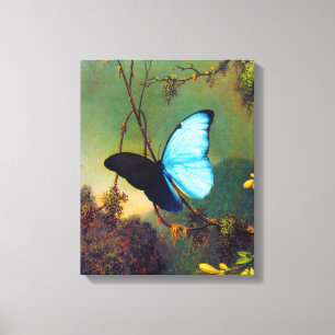 Blue Morpho Butterfly Canvas Afdruk