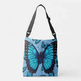 Blue Morpho Butterfly Crossbody Tas