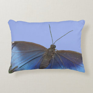 Blue Morpho Butterfly Cust. Accent Pillow Kussen