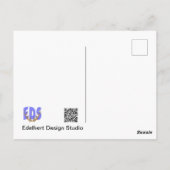 Blue Morpho Butterfly DIY Briefkaart (Achterkant)