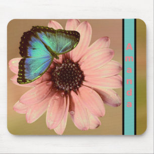 Blue Morpho Butterfly en Daisy Muismat