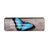 Blue Morpho Butterfly Etiket (Voorkant)