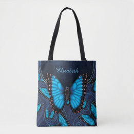 Blue Morpho Butterfly gepersonaliseerd Draagtas