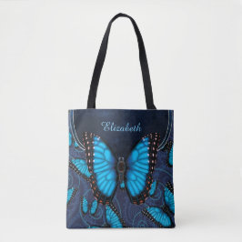 Blue Morpho Butterfly gepersonaliseerd Draagtas
