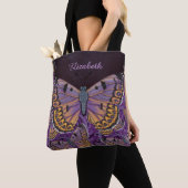 Blue Morpho Butterfly gepersonaliseerd Tote Bag (Dichtbij)