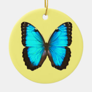 Blue Morpho Butterfly Keramisch Ornament