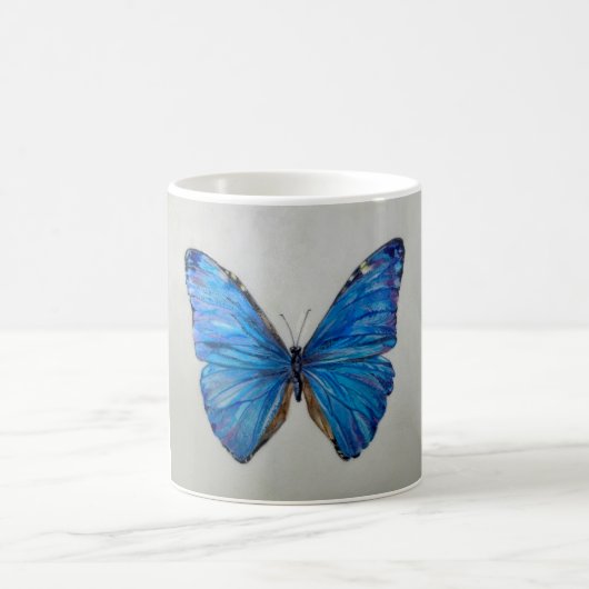 Blue Morpho Butterfly Mok 14 oz. (Center)