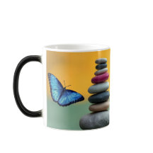 Blue Morpho Butterfly Monogram Naam Letter