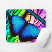 Blue Morpho Butterfly Muismat (Met muis)