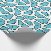 Blue Morpho Butterfly Pattern Cadeaupapier (Hoek)