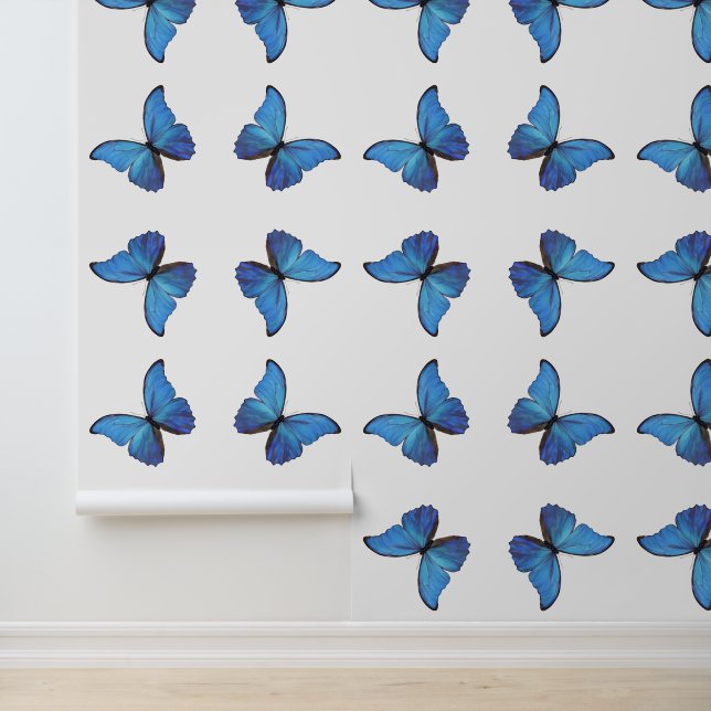 Blue Morpho Butterfly Peel & Stick Behang (Applicatie)