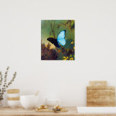 Blue Morpho Butterfly Poster (Keuken)