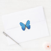 Blue Morpho Butterfly Ronde Sticker (Envelop)