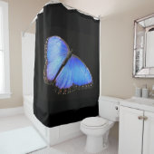 Blue Morpho Butterfly Shower Curtain Douchegordijn (In situ)