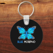 Blue Morpho Butterfly Sleutelhanger (Voorkant)