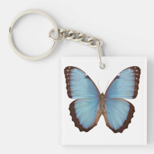 Blue Morpho Butterfly Sleutelhanger