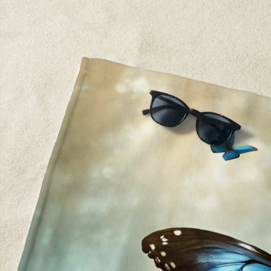 Blue Morpho Butterfly Strandlaken (In situ)