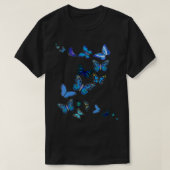 Blue Morpho Butterfly Swarm  T-shirt (Design voorkant)