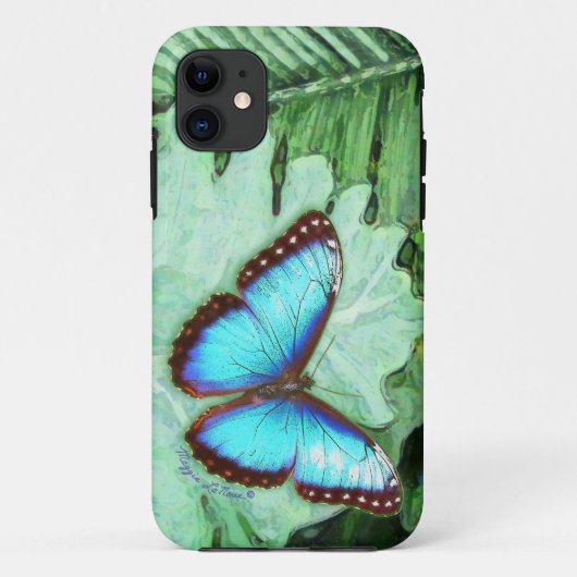 Blue Morpho iPhone Case (Achterkant)