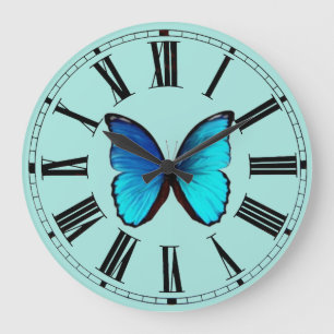 Blue Morpho Wall klok