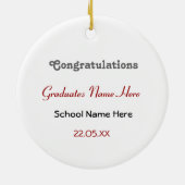 Blue Mortar en Diploma Afstuderen Keramisch Ornament (Achterkant)