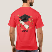 Blue Mortar en Diploma Afstuderen T-shirt (Achterkant)