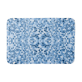 Blue Mosaic Bath Mat