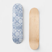 Blue Mosaic Mediterrane Tegel Skateboard (Voorkant)