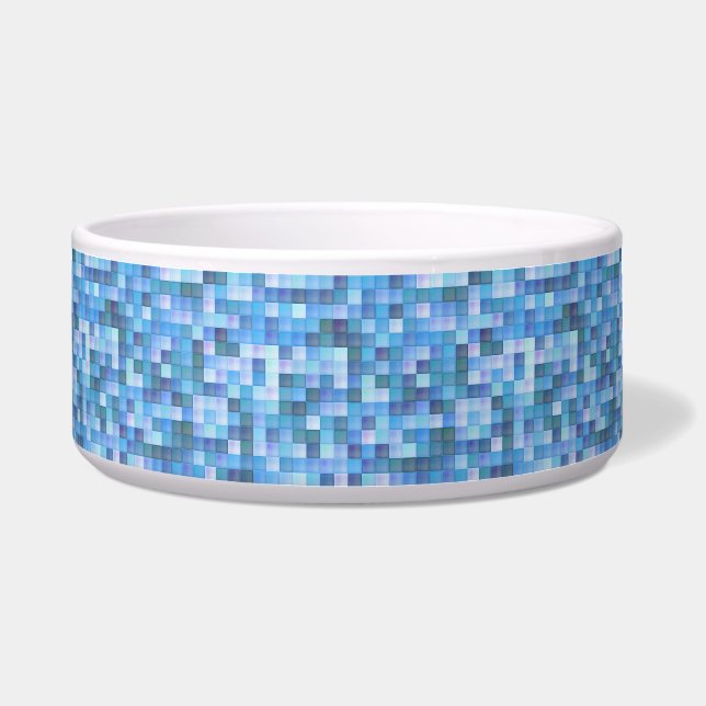 Blue Mosaic Pet Bowl Voerbakje (Voorkant)